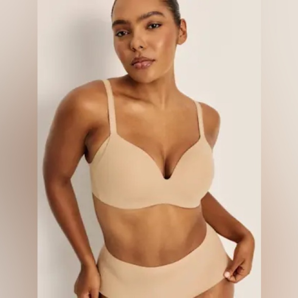 Knix Wingwoman contour bra wire free women’s‎ size 8 XXL tan nude basics